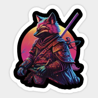 Samurai fox Sticker